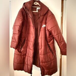 Nike Women's Brown Puffer Coat